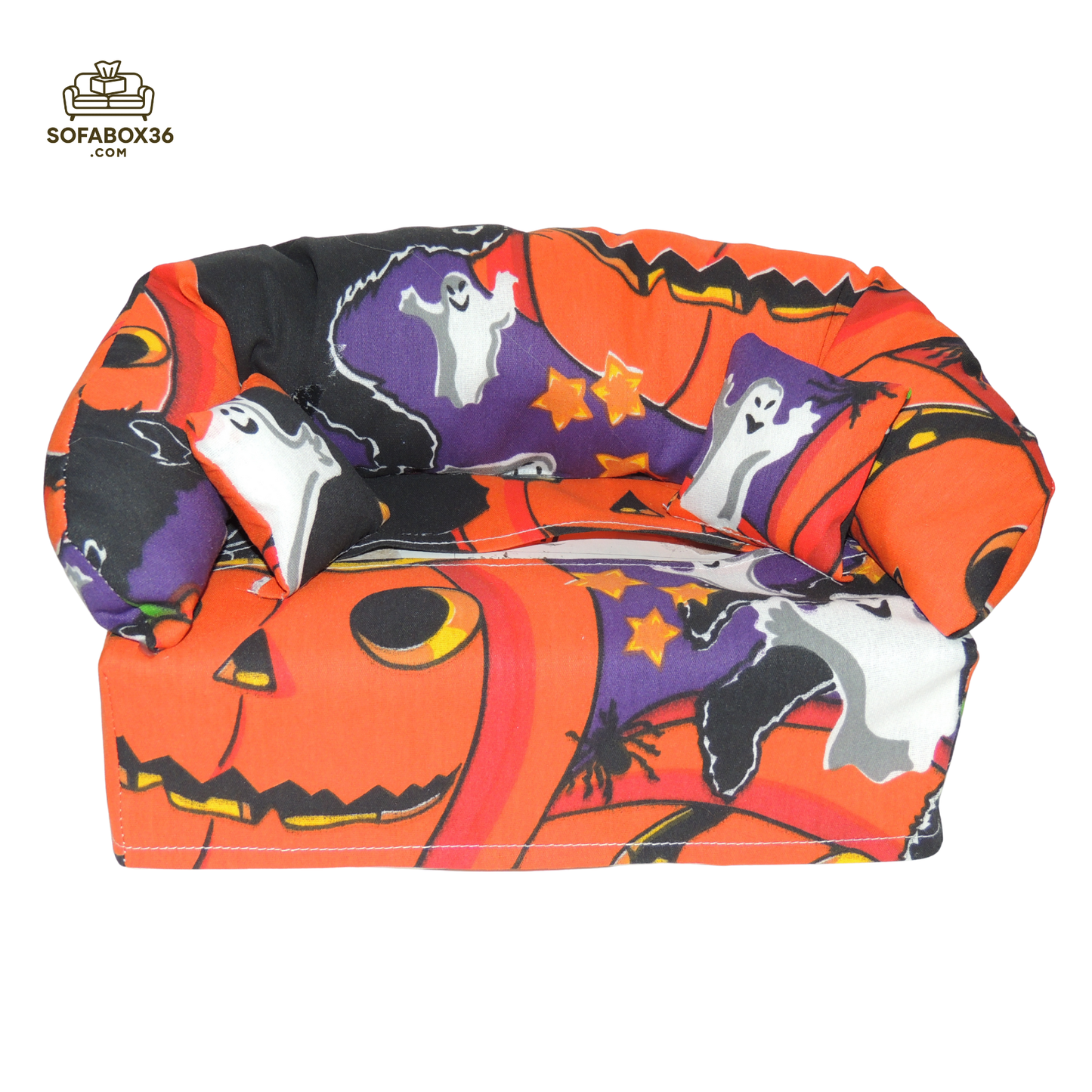 Taschentuchbox Überzug als Sofa dargestellt. Halloween
