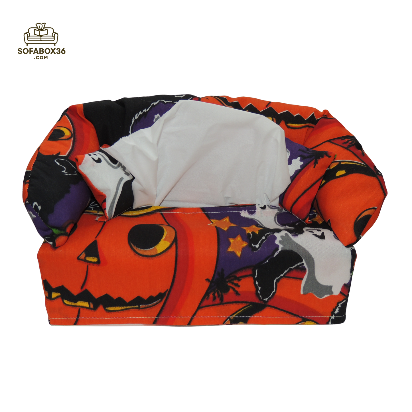 Taschentuchbox Überzug als Sofa dargestellt. Halloween